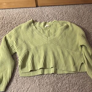 La Hearts Green Off-the-Shoulder Sweater